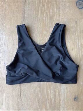 Five Dancewear Women's Black Wrap-Front Sports Bra MA
